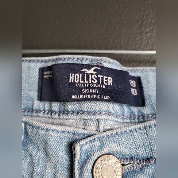 Hollister Skinny Epic Flex Denim Light Wash Jeans W28 x L30 - Picture 4 of 7